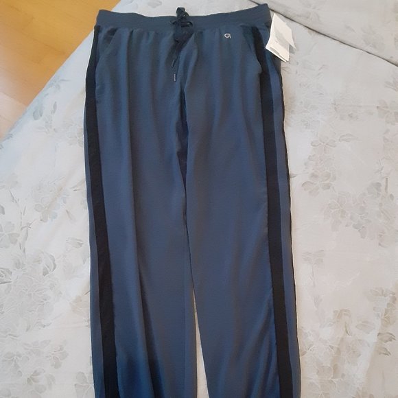 Gap Fit - tuxedo stripe jogger style pant  size M blue NEW - Picture 4 of 9